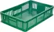 Ящик пластиковый перфорированный, 600×400×140 мм, 27 л, зелёный [705.02.02]