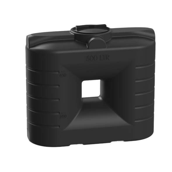 Емкость пластиковая прямоугольная для хранения воды, жидкостей и дизельного топлива, 500 л, черный [TSN500S1]