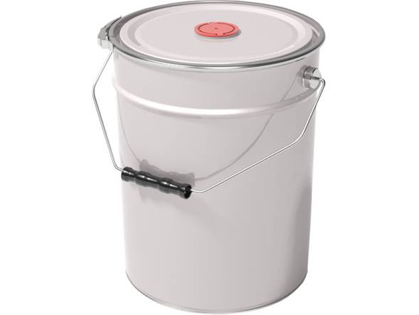 Ведро металлическое, ВМо 20б, 20 л, берикап 57 мм, белый [5049]