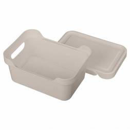 Ящик с крышкой универсальный Luxe, 4,6л, светло-бежевый