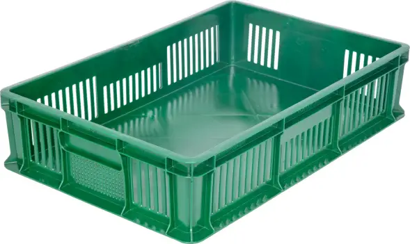 Ящик пластиковый перфорированный, 600×400×140 мм, 27 л, белый [705.02.02 м]