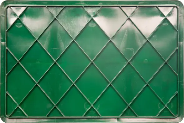 Ящик пластиковый перфорированный, 600×400×140 мм, 27 л, зелёный [705.02.02 м]