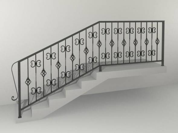 Кованые металлические перила МП12, 1 пог. м.
