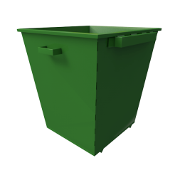 Контейнер на 660 литров на ножках с ручками и фронтальным захватом [10346]
