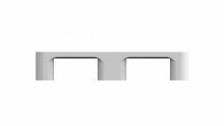 Паллет (поддон) пластиковый сплошной на 2-х полозьях, 1200х800х150 мм, белый [02f.105F.10]