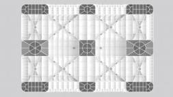 Паллет (поддон) пластиковый сплошной на 2-х полозьях, 1200х800х150 мм, белый [02f.105F.10]