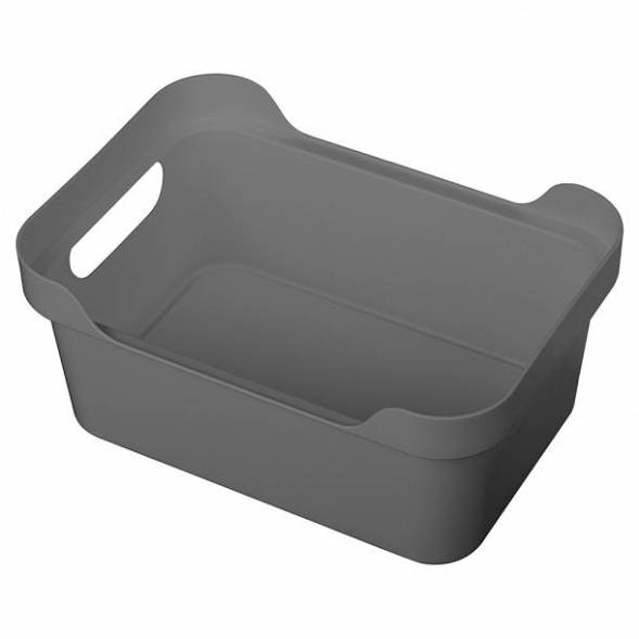 Ящик с крышкой универсальный Luxe, 4,6л, серый