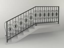 Кованые металлические перила МП13, 1 пог. м.