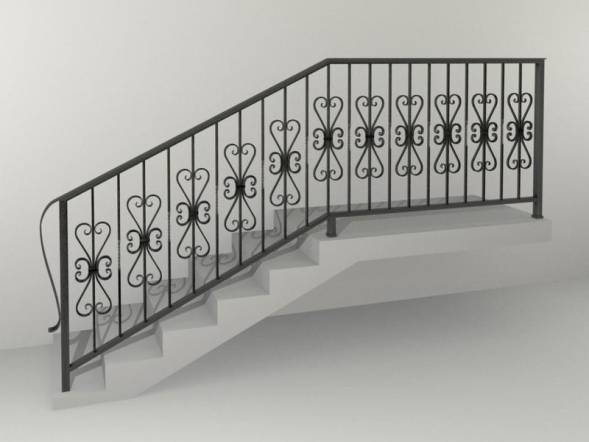 Кованые металлические перила МП13, 1 пог. м.