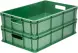 Ящик пластиковый сплошной, 600x400x140 мм, 27 л, зеленый [705.03.01 м]