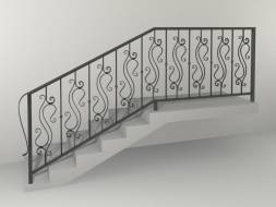 Кованые металлические перила МП14, 1 пог. м.