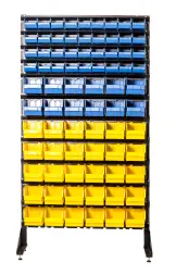 Стеллаж с пластиковыми ящиками 1801-0/4/7 S-G