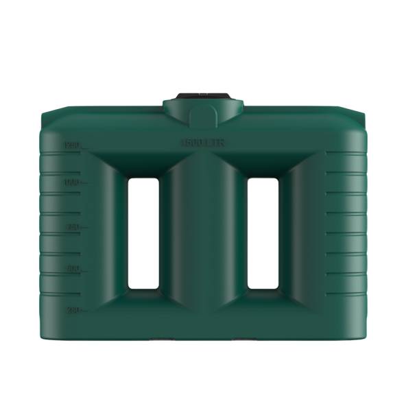 Емкость пластиковая прямоугольная для хранения воды, жидкостей и дизельного топлива, 1500 л, зеленый [TSN1500S1]