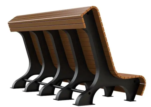 Скамейка стальная «Сафари» 2,5 м (3 опоры)