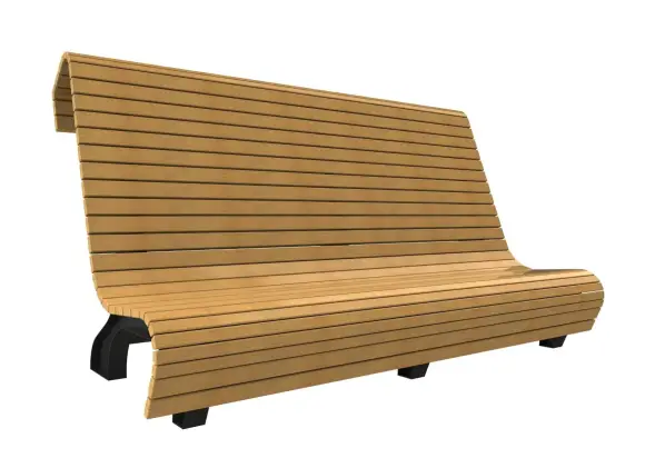 Скамейка стальная «Сафари» 2,5 м (3 опоры)