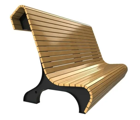 Скамейка стальная «Сафари» 2,5 м (3 опоры)