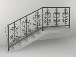 Кованые металлические перила МП16, 1 пог. м.