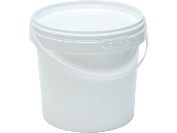 Контейнер п/п 1л. круглый, d-131мм, с белой крышкой цв. белый(белый)