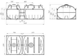 Кассета с горизонтальными емкостями 10000 л (6000 л и 4000 л)