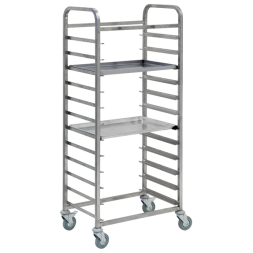 Металлическая тележка на колёсах для подносов [16451]