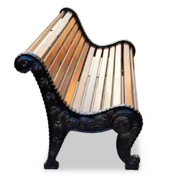 Скамейка чугунная «Городская роща» 3,0 м (3 опоры)