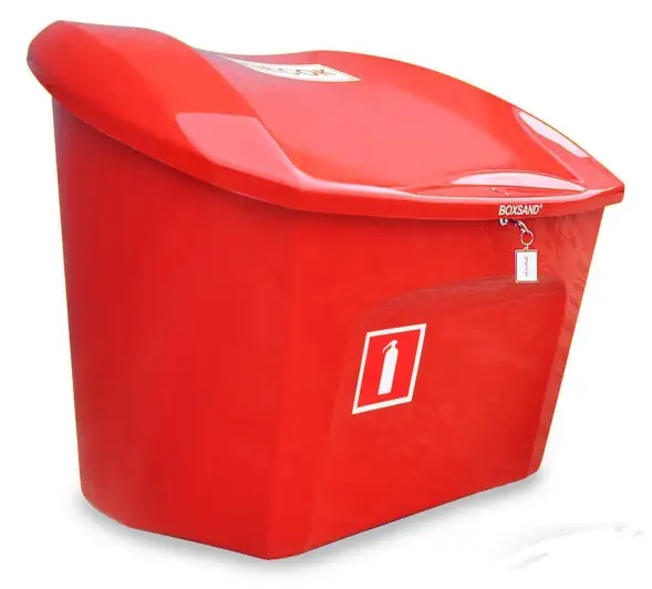 Ящик для песка и огнетушителя Boxsand объем 0,5 м3 с лопатой (секции 50/50)