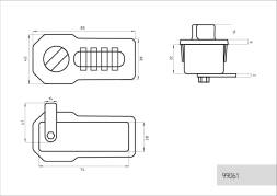 Механический кодовый замок для металлических шкафов [17552]