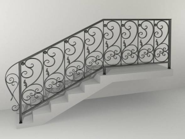 Кованые металлические перила МП18, 1 пог. м.