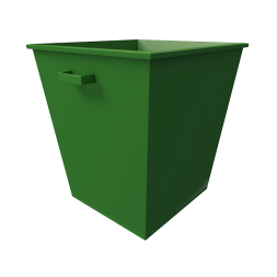 Металлический мусорный контейнер на 660 литров с ручками [10352]