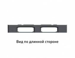 Паллет (поддон) пластиковый сплошной на 3-х полозьях, 1200х800х150 мм, серый [02.110F.91.PE]