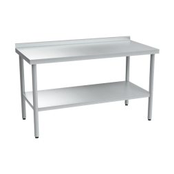 Стол из нержавейки пристенный с бортом [15252]