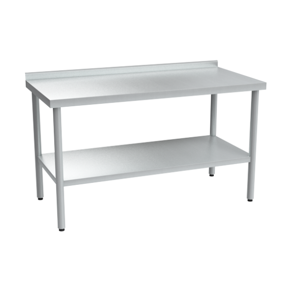 Стол из нержавейки пристенный с бортом [15252]