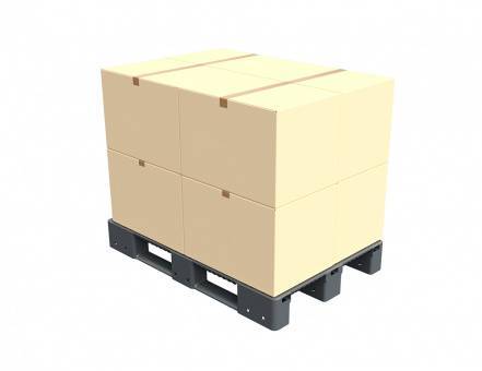 Паллет (поддон) пластиковый усиленный перфорированный на 3-х полозьях, 1200x800x150 мм, серый [02.117.91.PEF.S.Т20X]