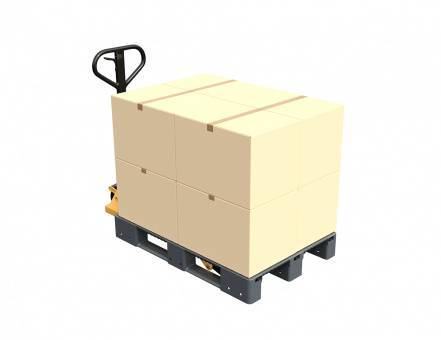 Паллет (поддон) пластиковый усиленный перфорированный на 3-х полозьях, 1200x800x150 мм, серый [02.117.91.PEF.S.Т20X]