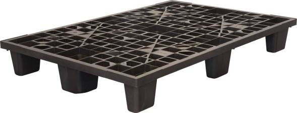 Паллет (поддон) пластиковый перфорированный вкладываемый на 9-х ножках, 1200x800х160 мм, серый [1200800160-02]