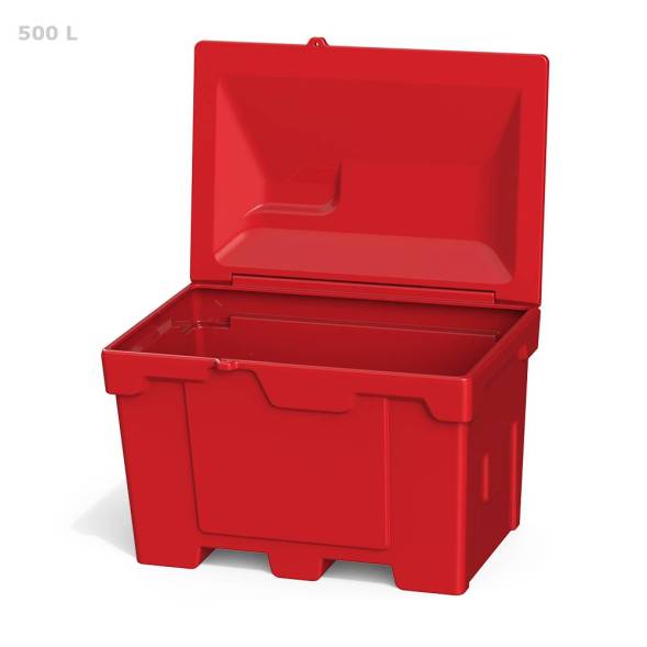 Ящик для соли, реагентов 500 литров, красный