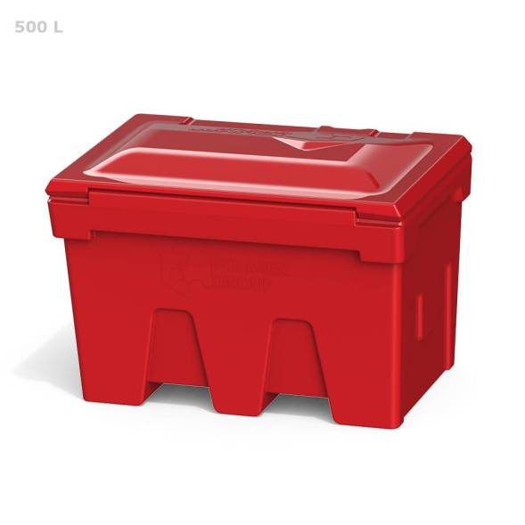 Ящик для соли, реагентов 500 литров, красный