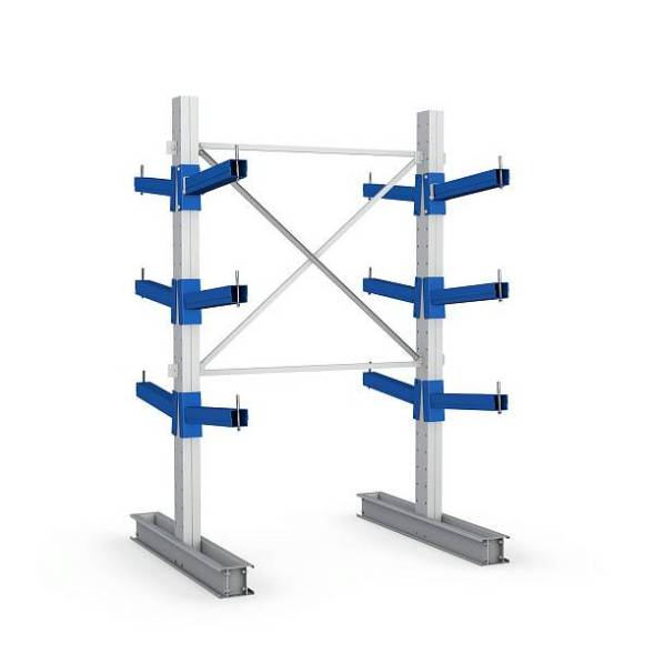 Стеллаж консольный двухсторонний 3 яруса усиленный