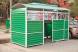 Контейнерная площадка с раздвижными дверями на 2 контейнера КП10, 4500x1700x2200 мм