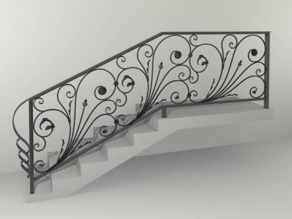 Кованые металлические перила МП21, 1 пог. м.