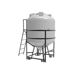 Емкость ЦКТ 5000л с патрубком 90мм белая в обрешетке с лестницей