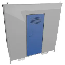 Хранилище для газовых баллонов разборное ХГБ-01 2100x2200x1110 мм Светло-серый
