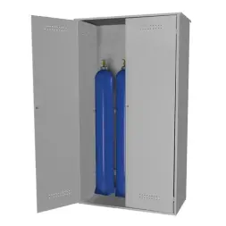 Шкаф металлический для 4х кислородных баллонов 0,8мм 1800x1040x410 мм Светло-серый