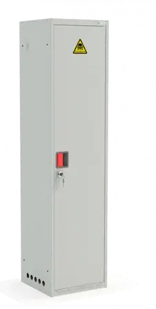 Шкаф для газовых баллонов ШГР 40-1-4(40л) 1631x400x385 мм Светло-серый