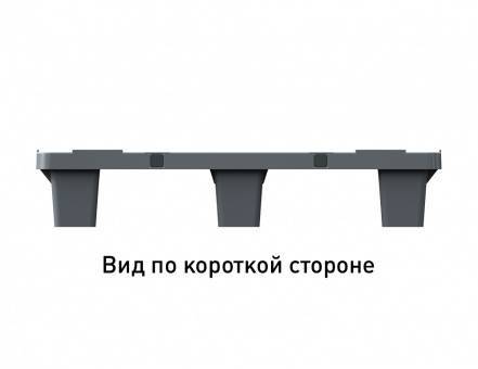 Паллет (поддон) пластиковый вкладываемый перфорированный на 3-х полозьях, 1200х800х150 мм, серый [02.122.91]