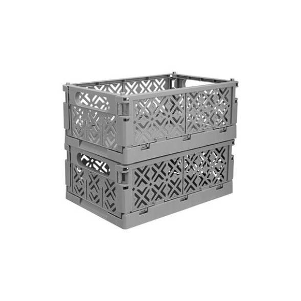 Ящик пластиковый складной ECONOVA Stocky S, 165х124х73 мм, 1.2 л, серый [434297511]