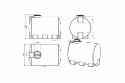 Емкость ЭВГ 1000л зеленая