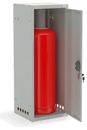 Шкаф для газовых баллонов ШГР 50-1-4(50л) 1631x600x385 мм Светло-серый