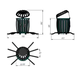 Урна для детских площадок «Осьминог»