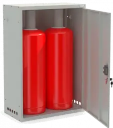 Шкаф для газовых баллонов ШГР 50-2 1100x740x385 мм Светло-серый